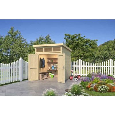 LASITA MAJA Kibo 1 - Wooden Garden House with Pultdach - 220x245cm LASITA MAJA Kibo 1 - Wooden Garden House with Pultdach - 220x245cm