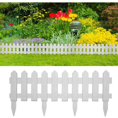 Lawn Edgings 25 pcs White 10 m pp Vidaxl Lawn Edgings 25 pcs White 10 m pp Vidaxl