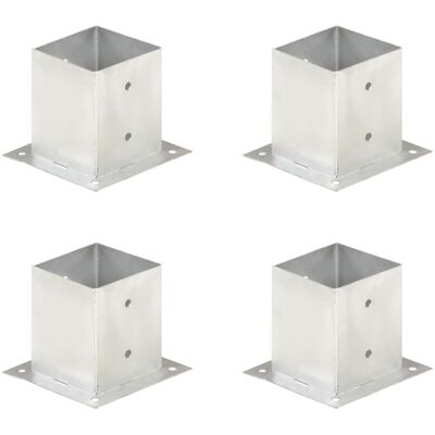 vidaXL Post Anchors - Galvanised Metal 121 mm - Post Anchors vidaXL Post Anchors - Galvanised Metal 121 mm - Post Anchors