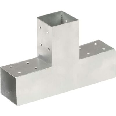 vidaXL Post Connector T Shape Galvanised Metal - Post Connector vidaXL Post Connector T Shape Galvanised Metal - Post Connector