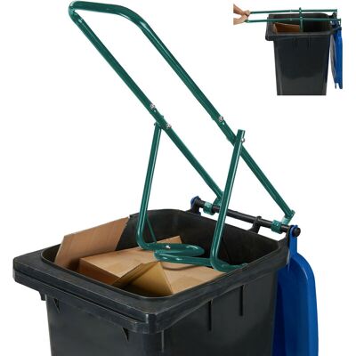 Relaxdays - Rubbish Press For Wheelie Bins, Household Waste Compressor, Manual, Recycling Compactor, Steel, Green Relaxdays - Rubbish Press For Wheelie Bins, Household Waste Compressor, Manual, Recycling Compactor, Steel, Green