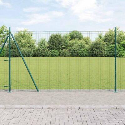 Vidaxl Fence Post Set - Green Steel 3.2x3.2x88.5cm Vidaxl Fence Post Set - Green Steel 3.2x3.2x88.5cm