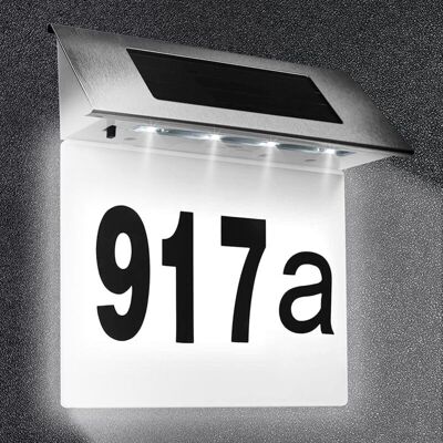 COOCHEER Solar Door Number Plate, Modern House Sign, Door Number, 0-9&ag Letter Label, Waterproof Door Number, Fence Wall Lamp COOCHEER Solar Door Number Plate, Modern House Sign, Door Number, 0-9&ag Letter Label, Waterproof Door Number, Fence Wall Lamp