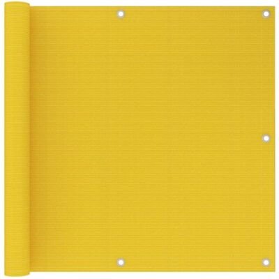 vidaXL Balcony Screen Yellow 90x500 cm HDPE Balcony Privacy Protective Screen vidaXL Balcony Screen Yellow 90x500 cm HDPE Balcony Privacy Protective Screen
