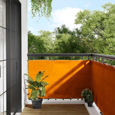 vidaXL Orange Balcony Privacy Screen 90x700 cm - Balcony Privacy Screen vidaXL Orange Balcony Privacy Screen 90x700 cm - Balcony Privacy Screen