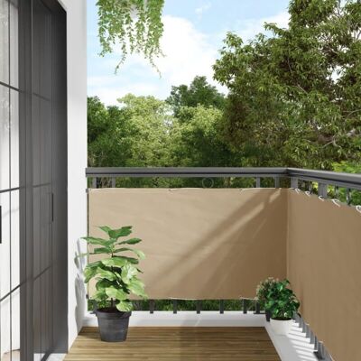 vidaXL Balcony Screen Beige - 75x600cm Privacy & Sunshade vidaXL Balcony Screen Beige - 75x600cm Privacy & Sunshade