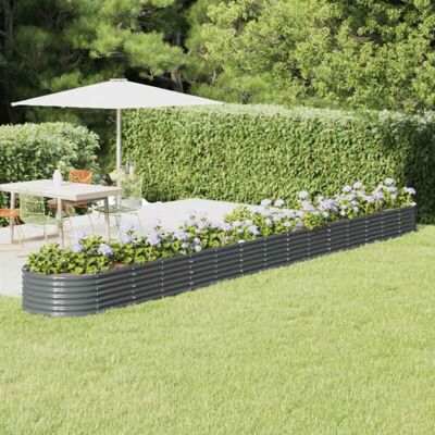 Vidaxl - Garden Raised Bed Galvanised Steel 620x80x36 cm Anthracite Vidaxl - Garden Raised Bed Galvanised Steel 620x80x36 cm Anthracite