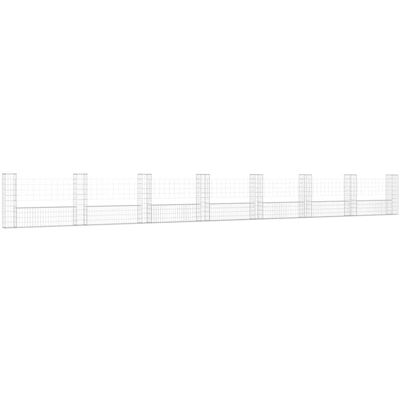 Vidaxl - U-shape Gabion Basket with 8 Posts Iron 860x20x100 cm Vidaxl - U-shape Gabion Basket with 8 Posts Iron 860x20x100 cm
