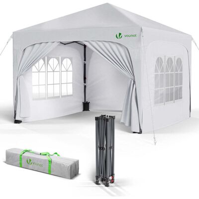 VOUNOT Foldable 3x3m Waterproof Arch Roof Garden Pavilion - Gazebo VOUNOT Foldable 3x3m Waterproof Arch Roof Garden Pavilion - Gazebo