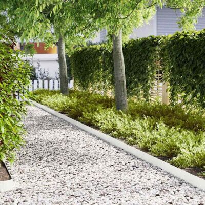vidaXL White Plastic 100x0.5x15 cm Garden Border Fence vidaXL White Plastic 100x0.5x15 cm Garden Border Fence