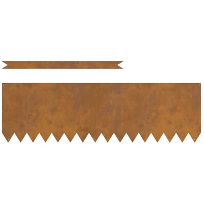 vidaXL Steel Garden Border 100x0.5x30cm Copper - Garden Border vidaXL Steel Garden Border 100x0.5x30cm Copper - Garden Border