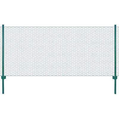 vidaXL Steel Wire Mesh Fence with Posts - Outdoor Enclosure 25x0.75m vidaXL Steel Wire Mesh Fence with Posts - Outdoor Enclosure 25x0.75m