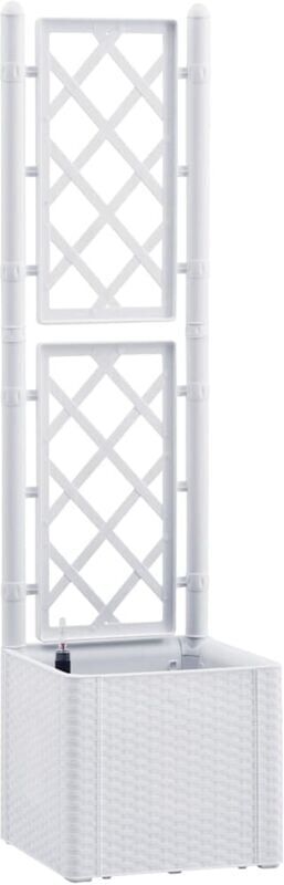 Vidaxl - Garden Raised Bed with Trellis and Self Watering System White