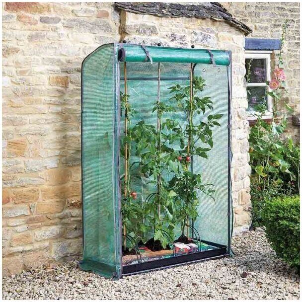 GARDEN MILE Large 1.5m Garden Greenhouse Grow Tent Tomato House Plant Protection Cover Outdoor Heavy Duty Walk-In Poly Greenhouse Tent Weatherproof Plastic
