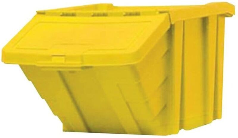 VOW VFM Yellow Heavy Duty Storage Bin with Lid (Dimensions W400 X D635 X H345mm) 359