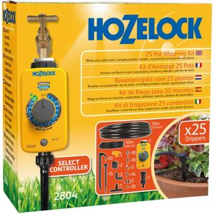 Hozelock Drip Irrigation Kit 25 Pots : Ideal for Pots, Window Boxes and Vegetable Gardens, Easy to Use, Supplied with 25m of Hose and a Timer for Precise,