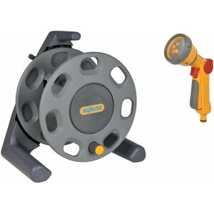 2410 Compact Floor Standing Hose Reel & 2679 Multi Spray Gun - Hozelock