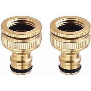 GROOFOO 10 Pieces Brass Garden Faucet Connector, Garden Hose Connector Accessories 3/4 Inch Water Hose Connector, Suitable for Garden Hose Faucet, Lawn