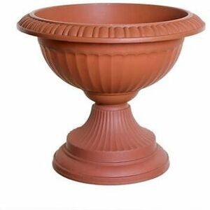 VISS 2 x plastic garden urn -42 cm grecian plastic -garden planter - terracotta pot