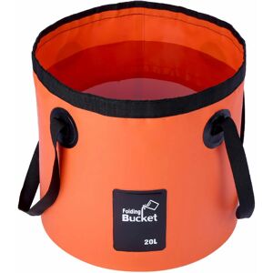 20L Collapsible Bucket - Portable Collapsible Bucket Water Carrier Wash Tub for Camping Hiking Fishing Travel Orange - Alwaysh