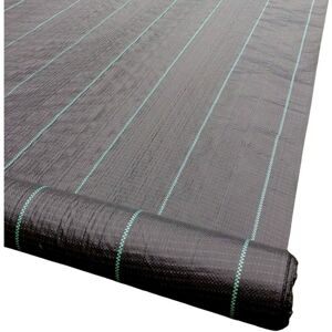 Yuzet - 3m x 50m 100gsm lined Ground Cover Weed Control Fabric Driveway membrane - Black