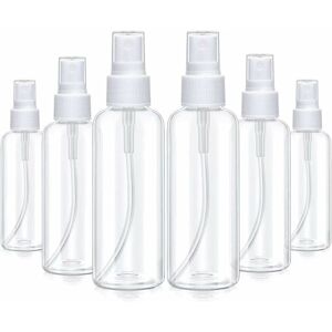 LANGRAY 6 Pieces Refillable Spray Bottles Fine Mist Sprayer Clear Plastic Mist Bottle - 100ml