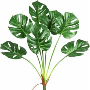 Denuotop - Artificial Palm Plants Tropical Monstera Leaves Faux Turtle Tree Leaf Fake Deliciosa Plant mitation Leaf Simulation Jungle Safari Leaves