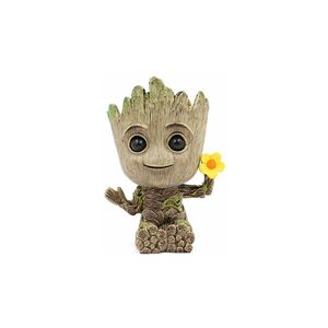 AOUGO Baby Groot Flower Pot - Plants and Pens Action Figure from the Classic Movie - Perfect as a Gift - My Name is BABY Groot (Flower) 12.5x10x8cm