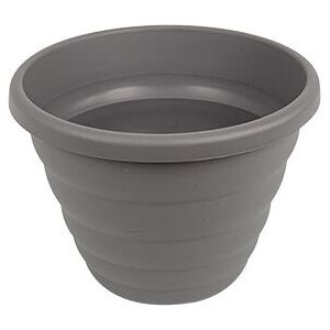 VISS Beehive 32cm Round Plant Pot in Cement Grey