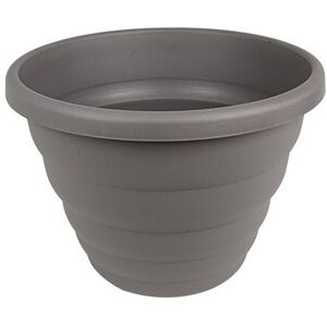 VISS Beehive 48cm Round Plant Pot in Cement Grey