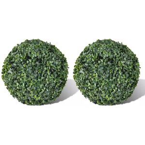 Sweiko - Boxwood Ball Artificial Leaf Topiary Ball 27 cm 2 pcs VDTD26283