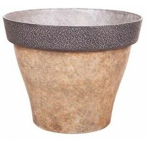 VISS Brown large diablo plant pots square round tall planter plastic garden outdoor