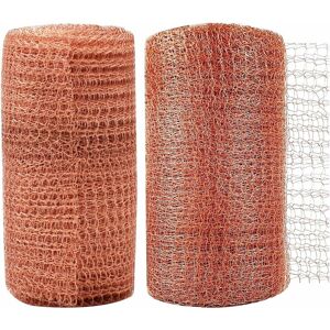 DENUOTOP Copper Mesh, 2 Pcs 6 Meter High Quality Rodent Netting Copper Blocker Copper Netting Knitting for Home Garden Pest Control Rodent Snail Birds Control