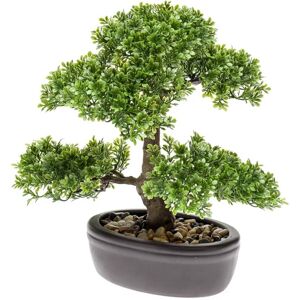 Berkfield Home - Emerald Artificial Ficus Mini Bonsai Green 32 cm 420002