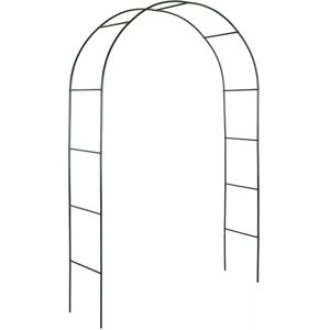 Tectake - Garden arch approx. 240 cm steel - garden arbor, metal garden arch, rose arch - green