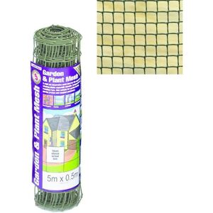 50mm Garden Plant Mesh Fence Green Plant Support 69030 0.5m x 5m - Gardman