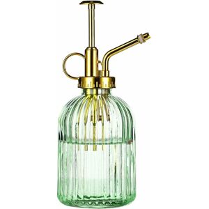 TINOR Glass Plant Mister Spray Bottle, 7.5 Green Glass Water Spray Bottle with Gold Top Pump Small Watering Can, Small Plant Sprayer Mister for Indoor