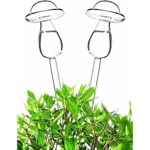 Mumu - Glassware Irrigation Mushroom Ball Automatic Watering - 2 Packs Watering Bulbs for Indoor and Outdoor Plants