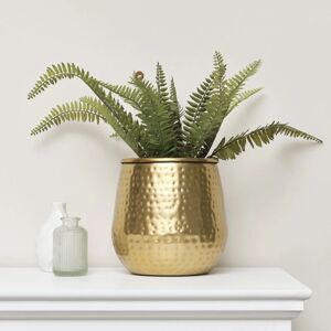 Melody Maison - Gold Hammered Metal Planter 20cm x 20cm - Gold