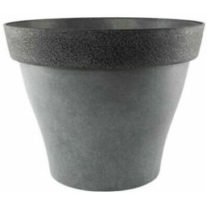 VISS Grey large diablo plant pots square round tall planter plastic garden outdoor