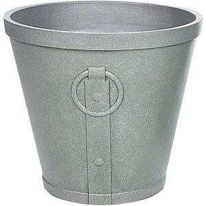 BELIANI Indoor Outdoor Plant Pot Stone uv resistant 41x41x37 cm Grey Vari - Grey