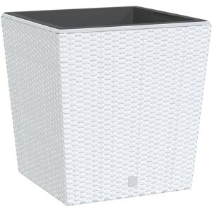 BERKFIELD HOME Mayfair Planter with Removable Inner White 37 / 64 L PP Rattan