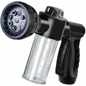 Car Wash Nozzle igh Pressure Hose Nozzle Sprayer 8 Way Patterns Hose Soap Sprayer Black - Black - Norcks