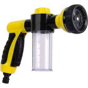 Car Wash Nozzle igh Pressure Hose Nozzle Sprayer 8 Way Patterns Hose Soap Sprayer Yellow - Yellow - Norcks