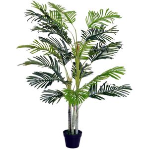 Outsunny - 150cm(5ft) Palm Tree Artificial Faux Decor Green Plant Home Office - Green