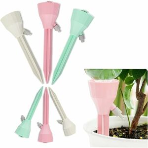 Denuotop - Plant Self Waterer, Spikes Devices Drip System, Plant Watering Devices with Slow Release Control Valve Switch, Automatic Drip Irrigation