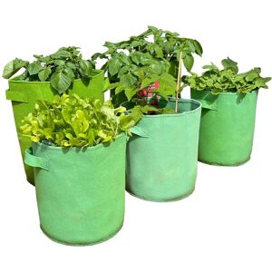 Selections - Potato & Vegetable Planter Grow Bags (Set of 5) Non - Woven Aeration Fabric Pots