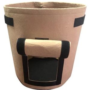 Plant Grow Bags, Tomato Potato Strawberry Flower Fruit Grow Container, Ventilated Plant Growing Bag for Garden (Brown) 30H - Rhafayre