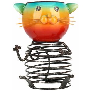 Iron flower pot kitten planting pot, orange kitten - Rose