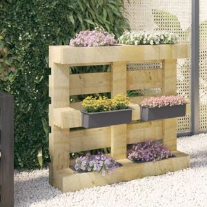 Royalton - Flower Boxes for Euro Pallets 12 pcs Grey 36x13.5x9.5 cm pp